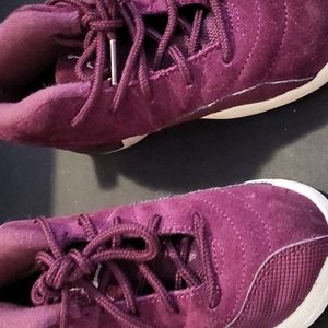 Purple suede toddler jordans